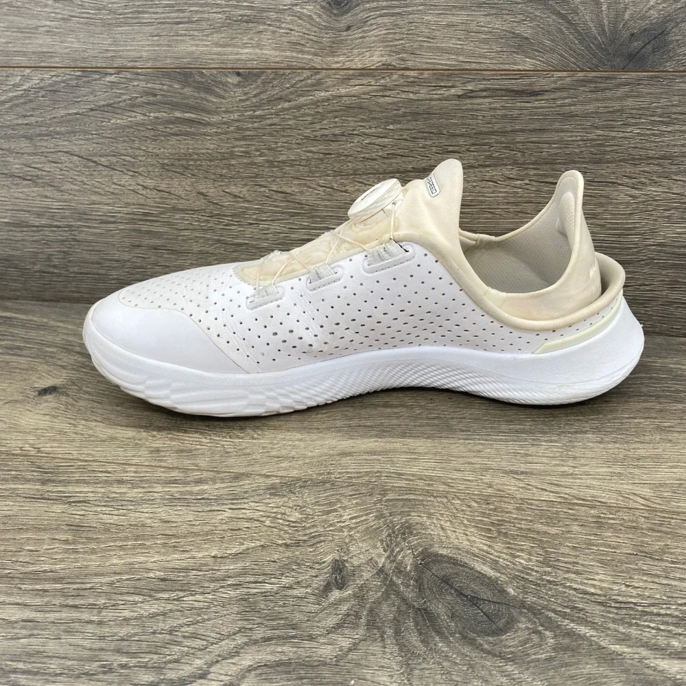 Under Armour Flow SlipSpeed Training Shoes Mens 7.5 Wmns 9 White BOA Perforated